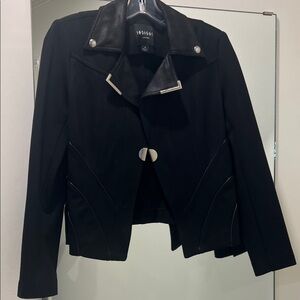 Insight Women's Black Blazer with Leather Details